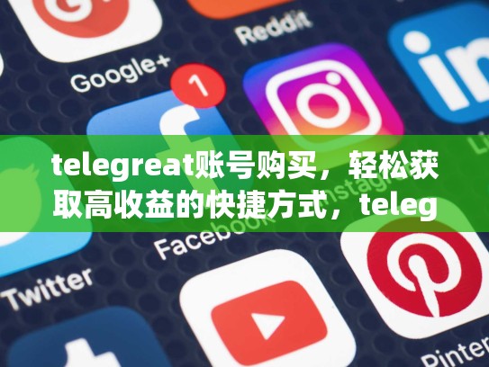 telegreat账号购买，轻松获取高收益的快捷方式，telegreat账号购买入口