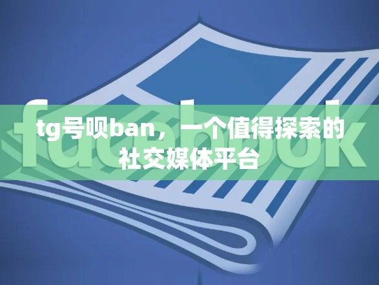 tg号呗ban，一个值得探索的社交媒体平台