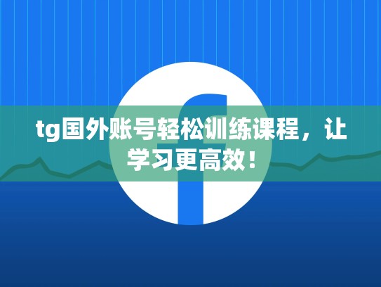 tg国外账号轻松训练课程，让学习更高效！