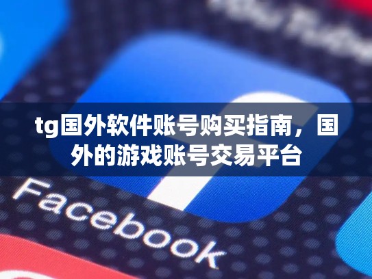 tg国外软件账号购买指南，国外的游戏账号交易平台