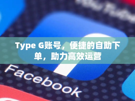 Type G账号，便捷的自助下单，助力高效运营